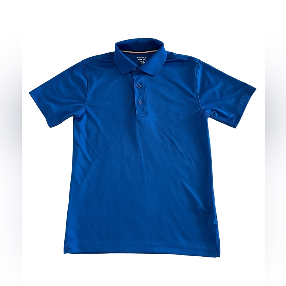 French Toast Boys’ Short Sleeve Polo Shirt, Royal Blue, Size 10-12